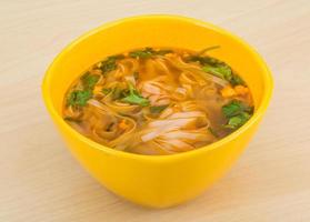 Rice noodle soup photo