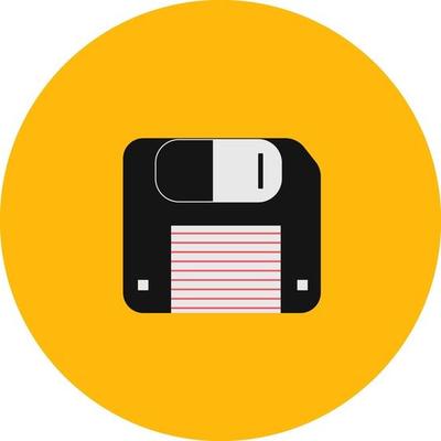 Floppy disk, illustration, vector on a white background.
