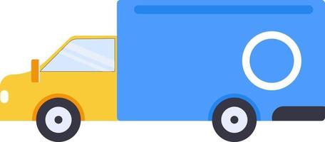 Delivery van, illustration, vector on a white background.