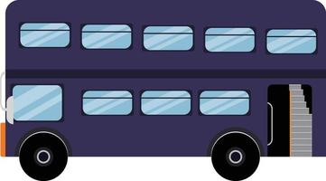 Double Decker Bus, illustration, vector on a white background.