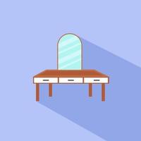 Dressing table, illustration, vector on a white background.