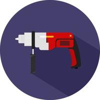 Drill tool, illustration, vector on a white background.