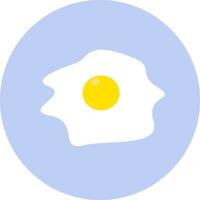 Fried egg, illustration, vector on a white background.