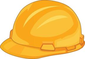 Yellow working cap, illustration, vector on a white background.