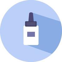 Bottle of eye drops, illustration, vector on a white background.