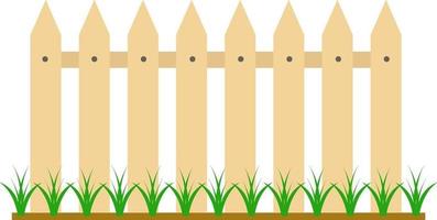 Light brown fence, illustration, vector on a white background.