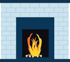 chimenea, ilustración, vector sobre fondo blanco.