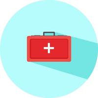Red first aid, illustration, vector on a white background.