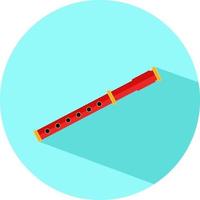 Red flute, illustration, vector on a white background.