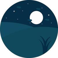 Full moon, illustration, vector on a white background.