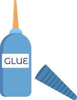 Glue in bottle, illustration, vector on a white background.