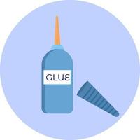 Glue in bottle, illustration, vector on a white background.