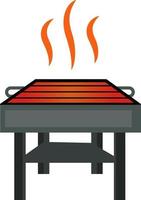 Hot griller, illustration, vector on a white background.