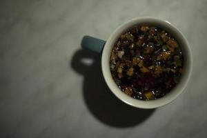 Cup of tea. Mug on table. photo