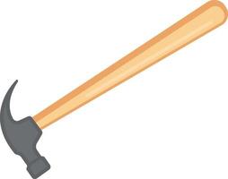 Wooden hammer, illustration, vector on a white background.