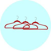 Red hangers, illustration, vector on a white background.