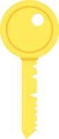 Golden key, illustration, vector on a white background.