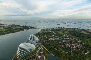 View of Singapore city skyline photo