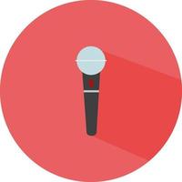 Black microphone, illustration, vector on a white background.