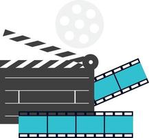 Movie signs, illustration, vector on a white background.