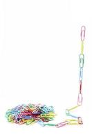 Colorful of paperclip photo