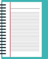 Wired notebook, illustration, vector on a white background.