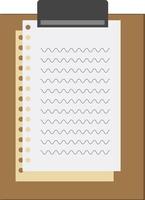 Written notebook, illustration, vector on a white background.