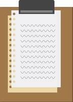 Written notebook, illustration, vector on a white background.