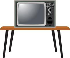 tv antigua, ilustración, vector sobre fondo blanco.