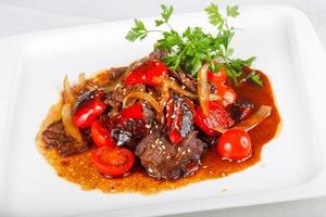 Beef in oyster sauce photo