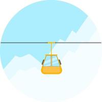 Long rope way, illustration, vector on a white background.