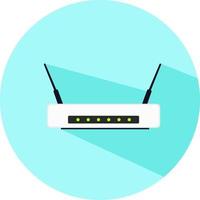 WIFI router, illustration, vector on a white background.