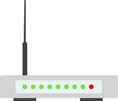 WIFI router, illustration, vector on a white background.