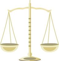 Scale libra, illustration, vector on a white background.