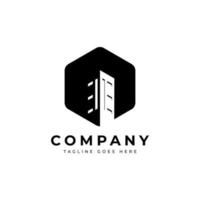 Isometric building logo vector