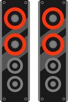 Tall speakers, illustration, vector on a white background.