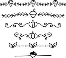Set of elegant floral elements for your design. Autumn set vector