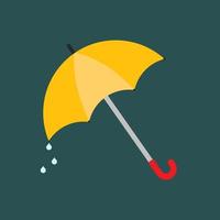 Yellow umbrella, illustration, vector on a white background.