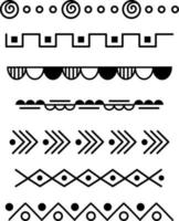 Hand drawn vector dividers. Lines, borders and laurels set. Doodle design elements.