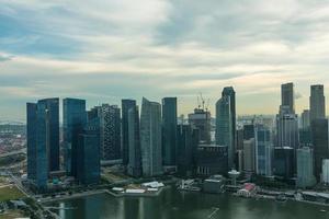 View of Singapore city skyline photo