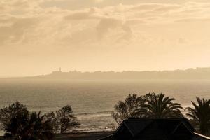 Scene at mediterranean beach resort in Tunisia. photo