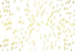 Light Orange vector backdrop with music notes.