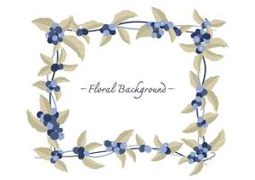 collection of Hand drawn floral frame background vector