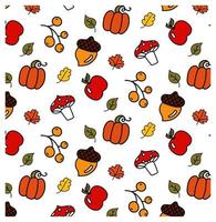 Vector seamless pattern with Autumn