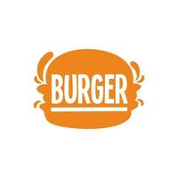 silueta de una hamburguesa. bueno para restaurante de hamburguesas o cualquier negocio relacionado con hamburguesas. vector