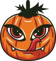 pumpkin cartoon on a white background. cartoon pumpkin monster for your design for halloween holiday. vector illustration