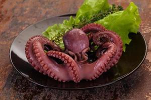 Boiled octopus with herbs photo