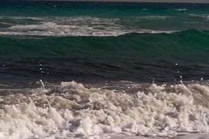 Sea waves on the Mediterranean sea photo