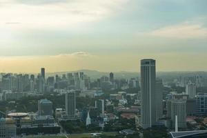 vista del horizonte de la ciudad de singapur foto