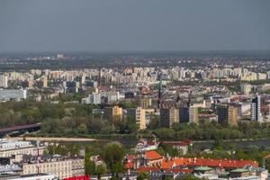 Warsaw skyline with warsaw towers photo